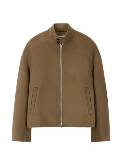 Tonywack High-neck Zip-up Jacket In Brown