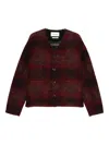 Tonywack Burgundy V-neck Cardigan In Red