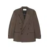 Tonywack Double-breasted Blazer In Brown