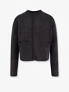 Tonywack Grey Crew Neck Sweater With Front Pockets And Brushed Effect In Fabric Man In Gray