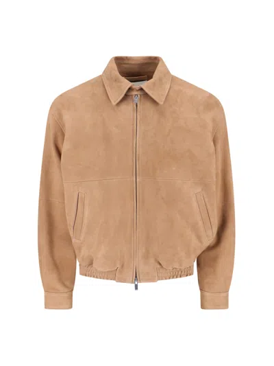 Tonywack Structured Beige Jacket With High Collar And Zipper Closure In Neutral