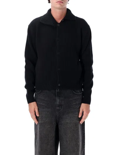Tonywack Men's Ribbed Knit Button-front Cardigan In Black