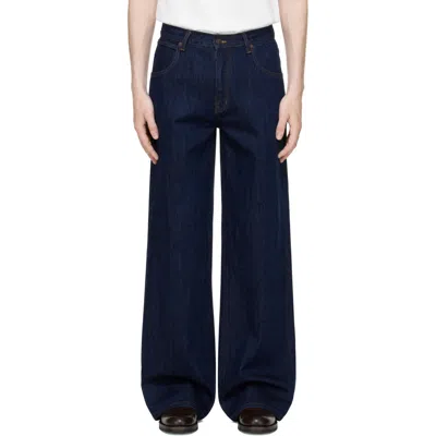 Tonywack Navy Flared-leg Denim Jeans In Blue