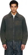 Tonywack Navy Garment-washed Corduroy Bomber Jacket In Multi