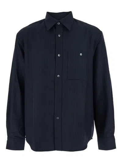 TONYWACK PINSTRIPE-PATTERN LONG-SLEEVE SHIRT