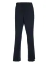 Tonywack Blue Pants With Flared Leg And Pinstripe Motif In Wool Blend Man In Blue