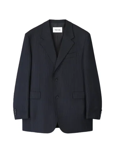 Tonywack Pinstripe-pattern Single-breasted Jacket In Blue