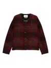 Tonywack Burgundy V-neck Cardigan In Red