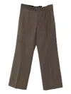 Tonywack Pleated Pants In Brown