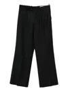 Tonywack Pleated Tailored Trousers In Black