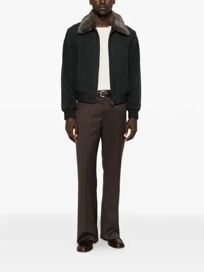 Tonywack Pressed-crease Tailored Trousers In Brown