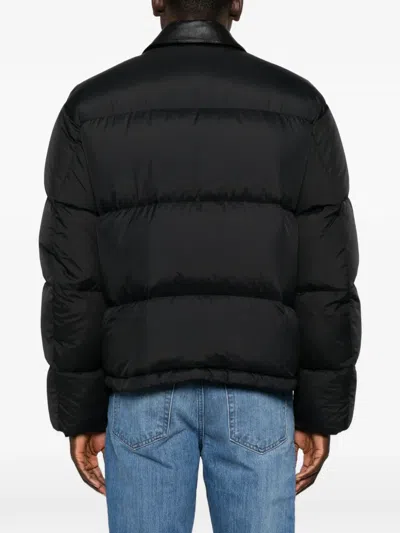 Tonywack Quilted Leather-collar Jacket In Red