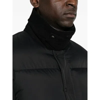Tonywack Quilted Leather-collar Jacket In Black