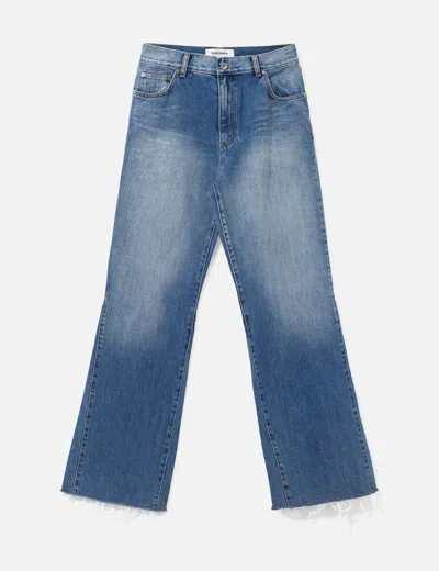 Tonywack Re-cut Flared Denim Jeans In Blue/蓝色/藍色/블루/ブルー