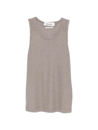 Tonywack Ribbed Top In Neutral