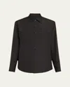 Tonywack Silk Button-front Shirt In Black