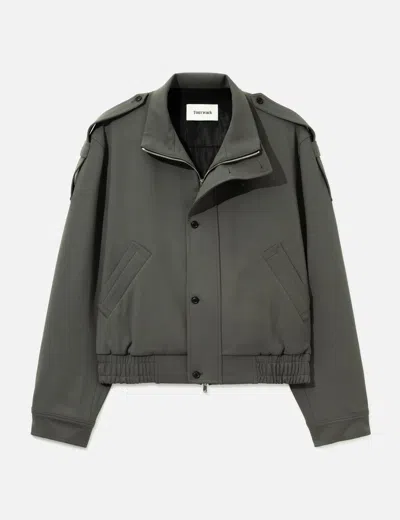 Tonywack Stand Collar Epaulette Blouson In Green/绿色/綠色/그린/グリーン