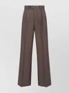 Tonywack Straight Trousers With Pockets And Belt Loops In Brown