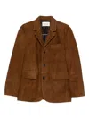 Tonywack Tailored Suede Jacket In Brown