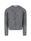 Tonywack Soft Textured Long Sleeve Crew Sweater In Gray