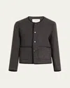 Tonywack Tailored Tweed Jacket In Dark Grey