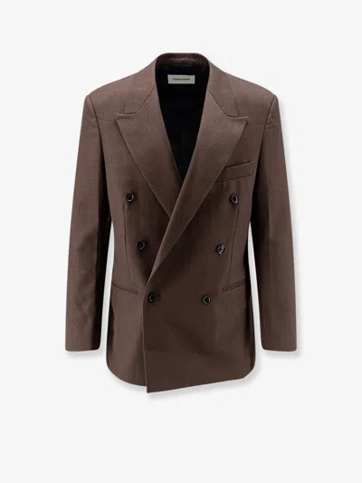 Tonywack Tailored Unisex Wool Blend Blazer In Animal Print