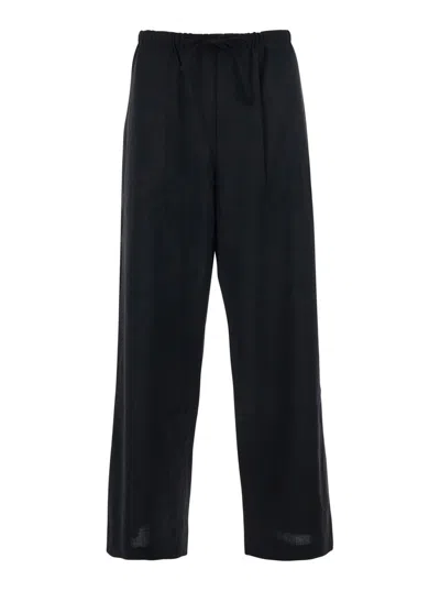 Tonywack Tropical Wool Drawstring Pants In Blue