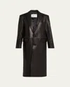 Tonywack Vegetable-tanned Leather Coat In Black