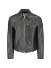 Tonywack Relaxed Jacket With Front Pocket And Textured Finish In Black