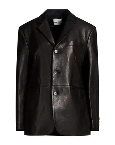 Tonywack Woman Jacket Black Size L Lambskin