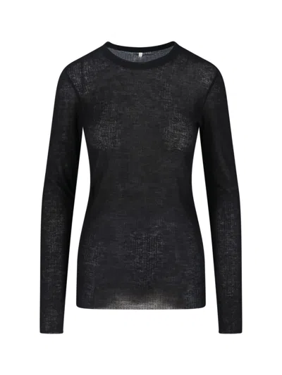 Tonywack Women's Rayon-wool T-shirt In Black
