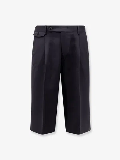 Tonywack Wool Blend Bermuda Shorts With Frontale Pinces In Black
