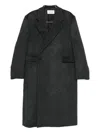 Tonywack Wool-blend Buttoned Coat In Black