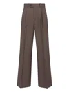 Tonywack Straight Trousers With Pockets And Belt Loops In Brown