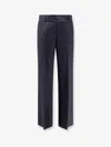 Tonywack Wool Blend Pinstriped Trousers In Blue