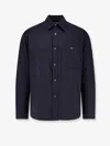 Tonywack Wool Blend Striped Shirt In Blue