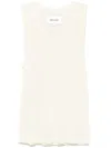 Tonywack Wool Ribbed Tank In Weiss