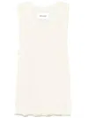 Tonywack Wool Ribbed Tank In White