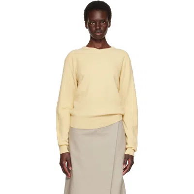 Tonywack Yellow Superfine Wool Commando V-neck Sweater