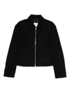 Tonywack Zip-front Patch-pocket Jacket In Black