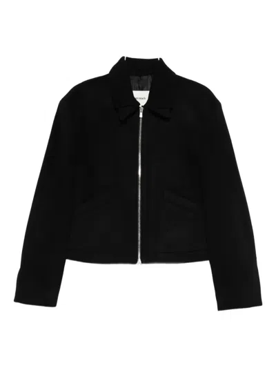 Tonywack Zip-front Patch-pocket Jacket In Black