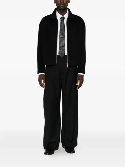 Tonywack Zip-up Collar Jacket In Black