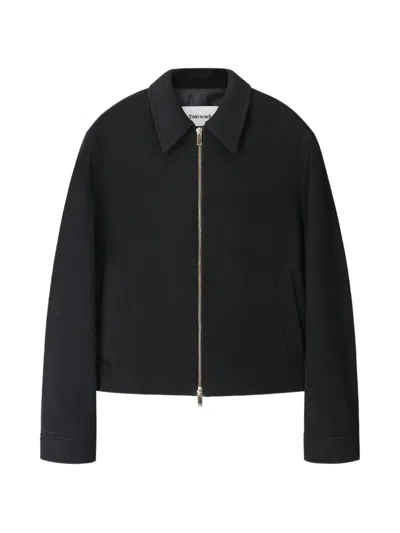 Tonywack Zip-up Collared Jacket In Black