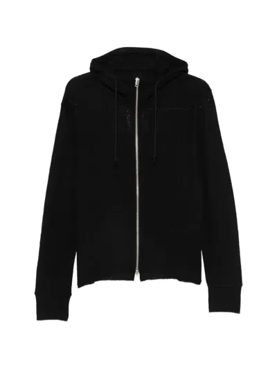 Tonywack Zip-up Drawstring Hoodie In Black