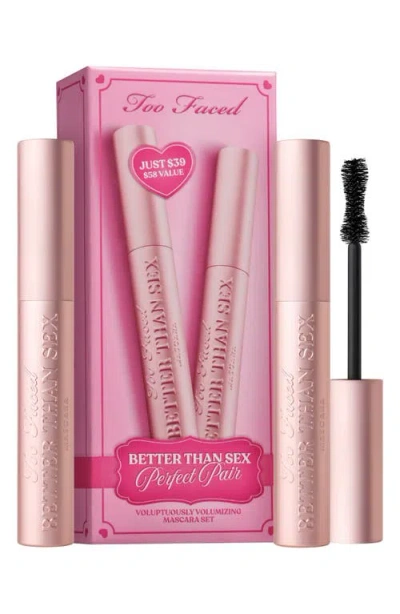 Too Faced Better Than Sex Mascara Duo $58 Value In Black