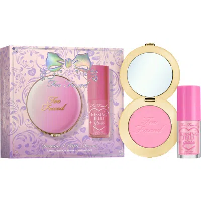 Too Faced Dream A Little Dream Blush & Lip Gloss Set $54 Value In Transparent