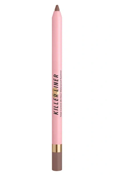 Too Faced Killer Liner 36-hour Waterproof Gel Eyeliner In Killer Taupe