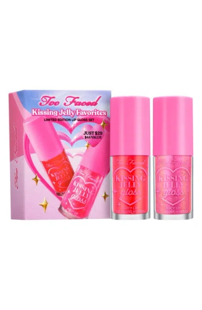 Too Faced Kissing Jelly Favorites Lip Oil Gloss Set $44 Value