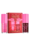 Too Faced Kissing Jelly Favorites Lip Oil Gloss Set $44 Value In Multi
