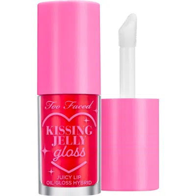 Too Faced Kissing Jelly Non-sticky Lip Oil Gloss Cherry Cheesecake 0.15 oz / 4 ml